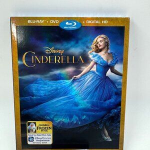 Disney Cinderella Blu-Ray + DVD + Digital HD Sealed 2015 Release